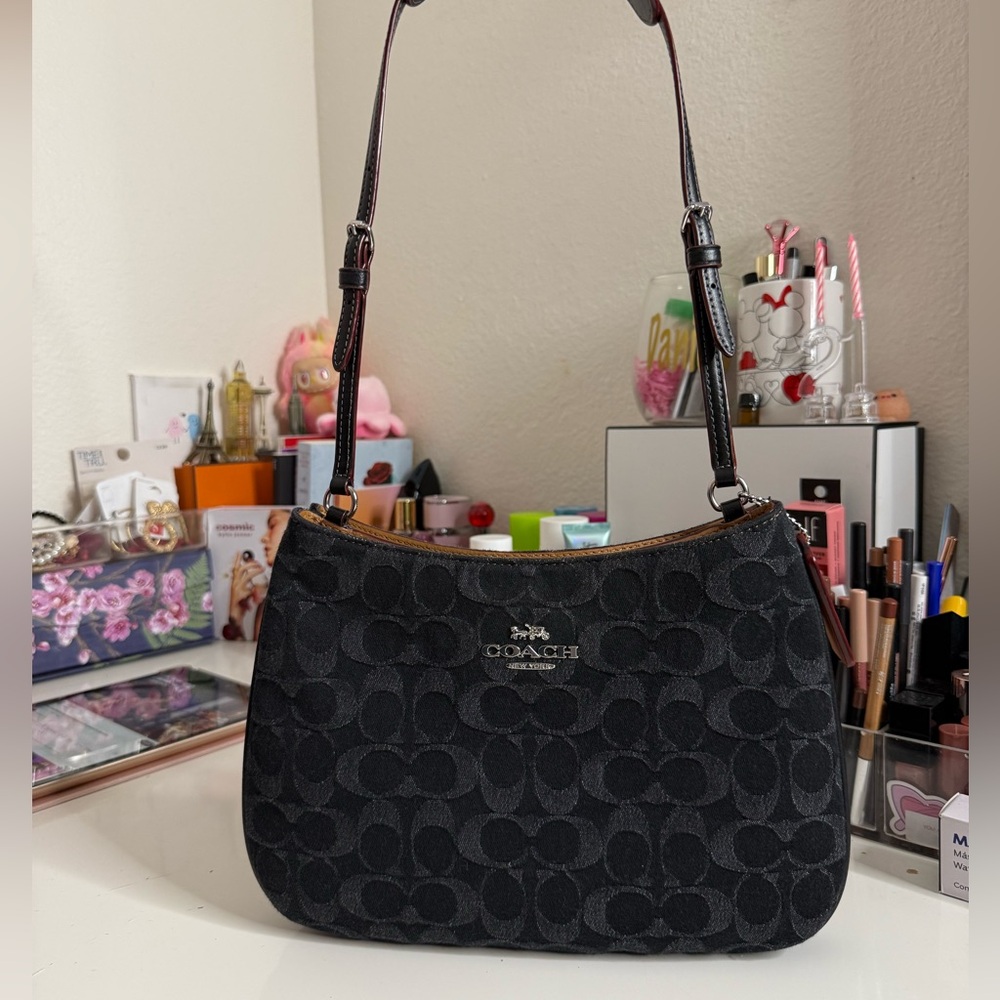 Coach Penelope Shoulder Bag (black denim)
